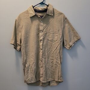 G.H. Bass & Co. Short Sleeve Button-Down Shirt - Olive Green